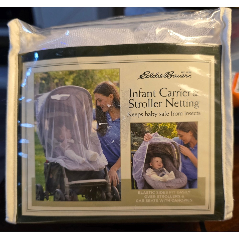 Eddie Bauer Infant Carrier and Stroller Netting White Bug Mesh Style 52831